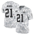 tocy C.Browns #21 Denzel Ward Player Arctic Camo Salute to Service Limited Home Game Stitched Jerseys