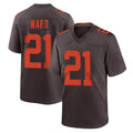 tocy C.Browns #21 Denzel Ward Player Brown Alternate Home Game Stitched Jerseys