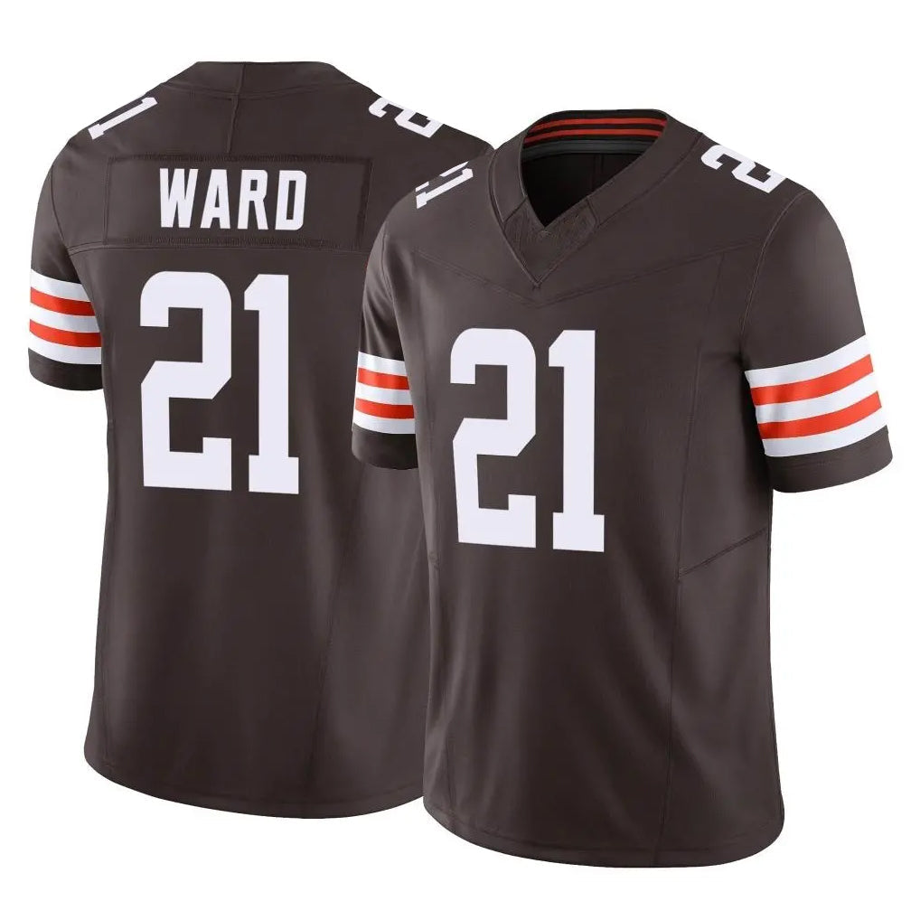 tocy C.Browns #21 Denzel Ward Player Brown Vapor F.U.S.E. Limited Home Game Stitched Jerseys