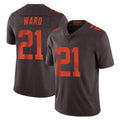 tocy C.Browns #21 Denzel Ward Player Browns Color Rush Limited Home Game Stitched Jerseys