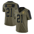 tocy C.Browns #21 Denzel Ward Player Olive Salute to Service Limited Home Game Stitched Jerseys