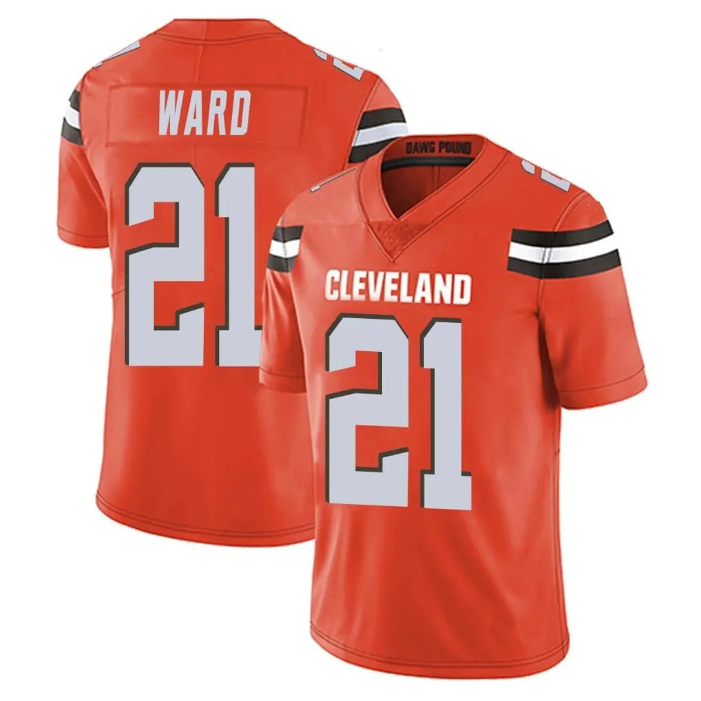 tocy C.Browns #21 Denzel Ward Player Orange Alternate Vapor Untouchable Limited Home Game Stitched Jerseys