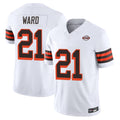 tocy C.Browns #21 Denzel Ward Player White Limited Vapor F.U.S.E. Alternate Game Stitched Jerseys