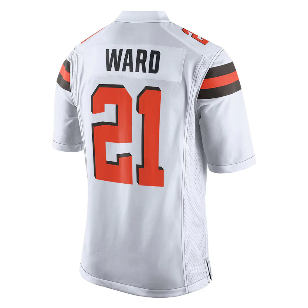 tocy C.Browns #21 Denzel Ward Player White Vapor Limited Home Game Stitched Jerseys