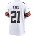 tocy C.Browns #21 Denzel Ward White Game Stitched Jerseys