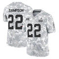 tocy C.Browns #22 Dylan Sampson Player Arctic Camo Salute to Service Limited Home Game Stitched Jerseys