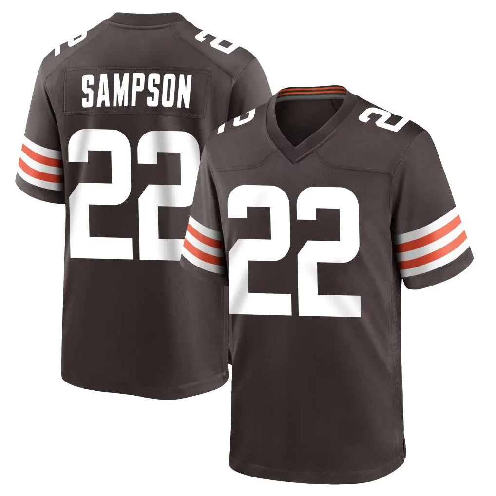 tocy C.Browns #22 Dylan Sampson Player Brown Home Game Stitched Jerseys
