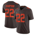 tocy C.Browns #22 Dylan Sampson Player Brown Limited Vapor F.U.S.E. Alternate Game Stitched Jerseys
