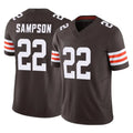 tocy C.Browns #22 Dylan Sampson Player Brown Vapor F.U.S.E. Limited Home Game Stitched Jerseys