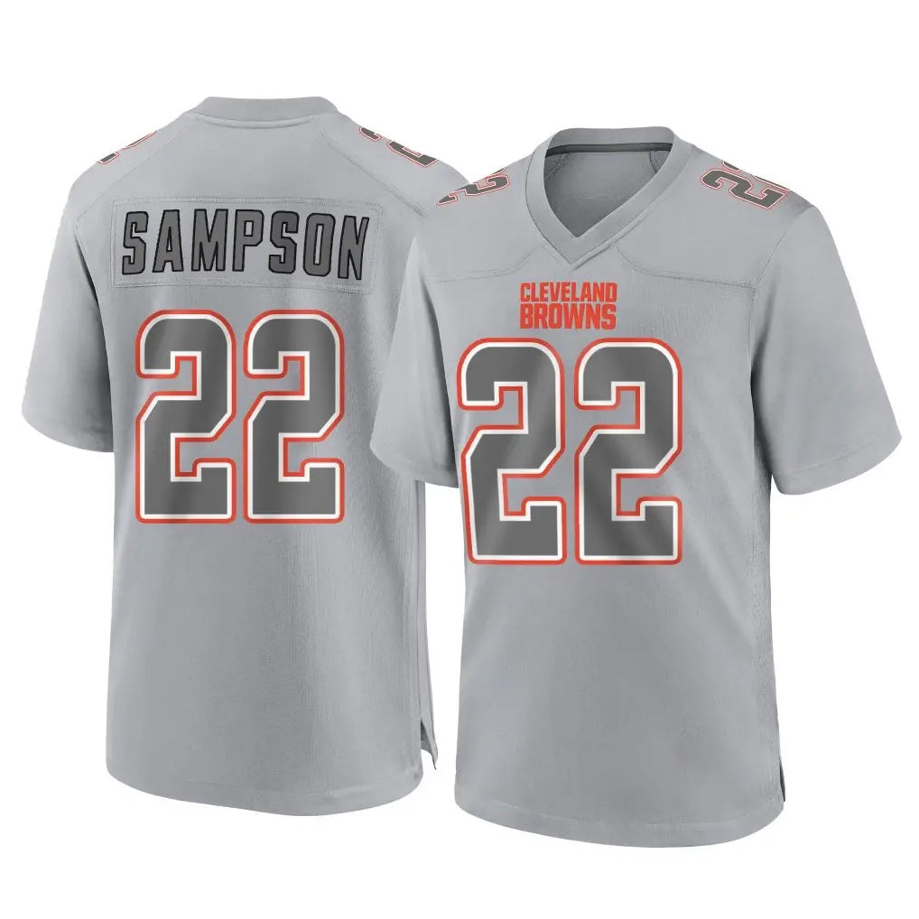 tocy C.Browns #22 Dylan Sampson Player Gray Atmosphere Fashion Game Stitched Jerseys