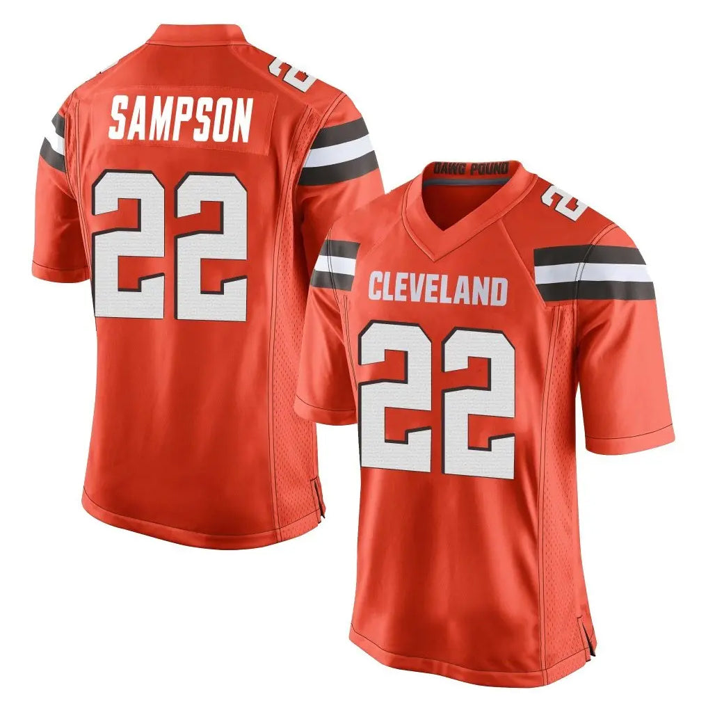tocy C.Browns #22 Dylan Sampson Player Orange Vapor Limited Home Game Stitched Jerseys