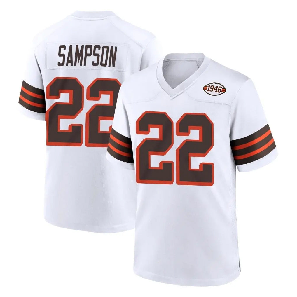 tocy C.Browns #22 Dylan Sampson Player White Alternate Home Game Stitched Jerseys