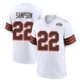 tocy C.Browns #22 Dylan Sampson Player White Alternate Home Game Stitched Jerseys