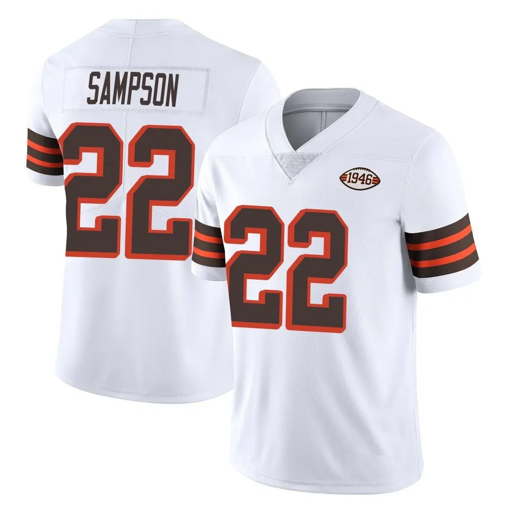 tocy C.Browns #22 Dylan Sampson Player White Limited  Vapor 1946 Collection Alternate Game Stitched Jerseys
