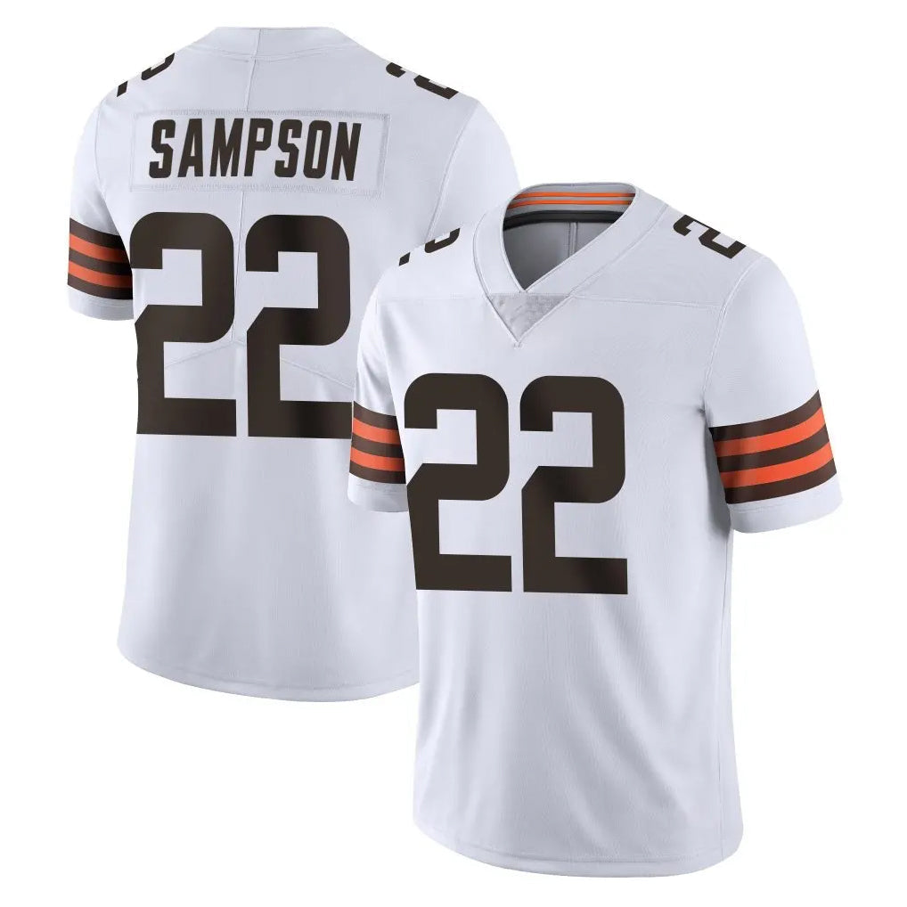 tocy C.Browns #22 Dylan Sampson Player White Vapor Untouchable Limited Home Game Stitched Jerseys