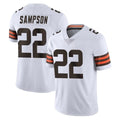 tocy C.Browns #22 Dylan Sampson Player White Vapor Untouchable Limited Home Game Stitched Jerseys