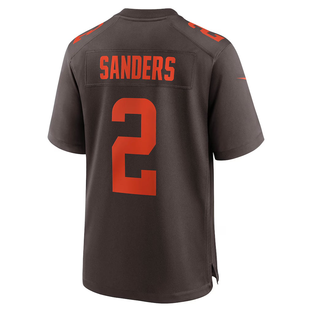 tocy C.Browns #2 Shedeur Sanders Brown Alternate Game Stitched Jerseys
