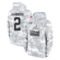 tocy C.Browns #2 Shedeur Sanders Player Arctic Camo Salute to Service Hoodies Limited Game Stitched Jerseys