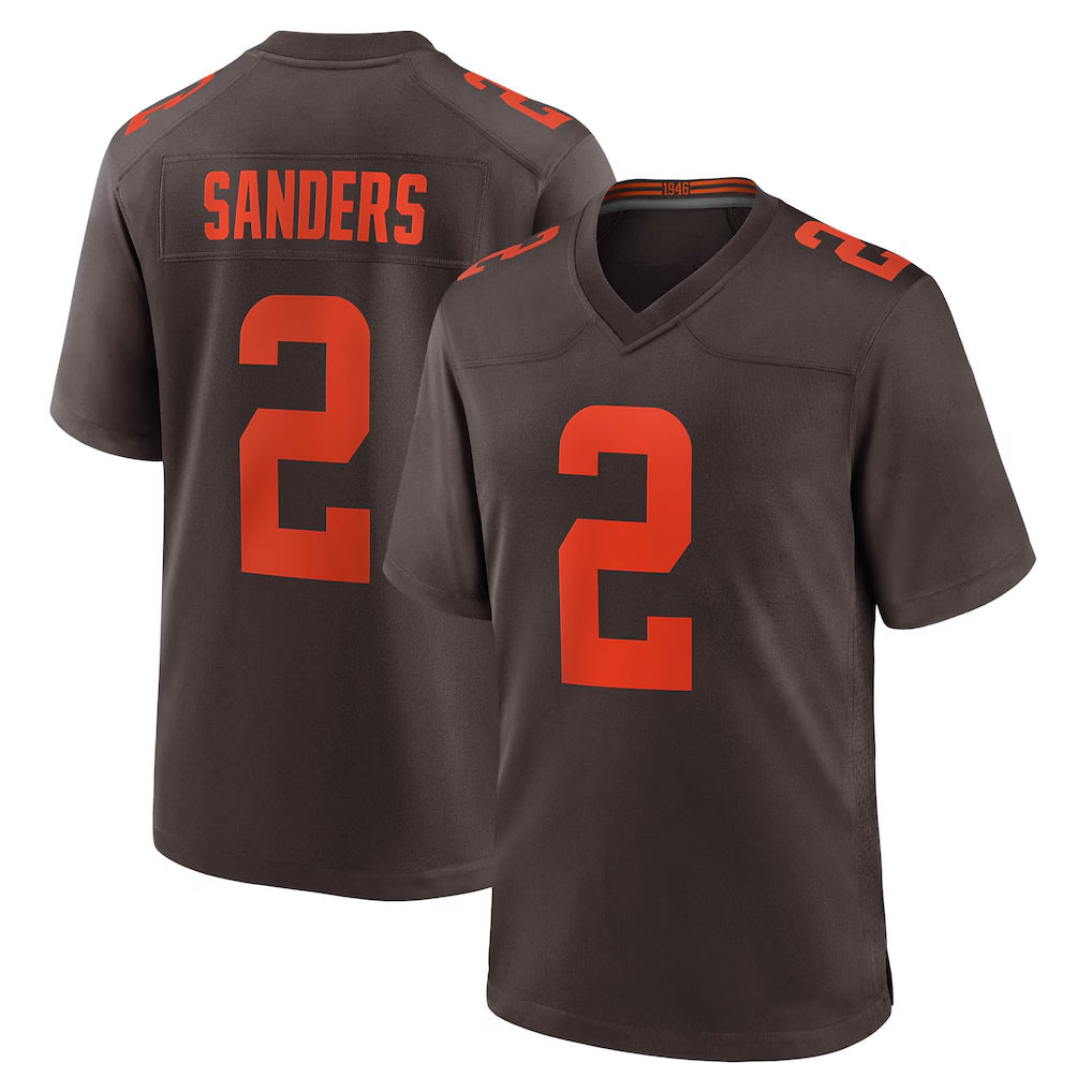tocy C.Browns #2 Shedeur Sanders Player Brown Alternate Home Game Stitched Jerseys