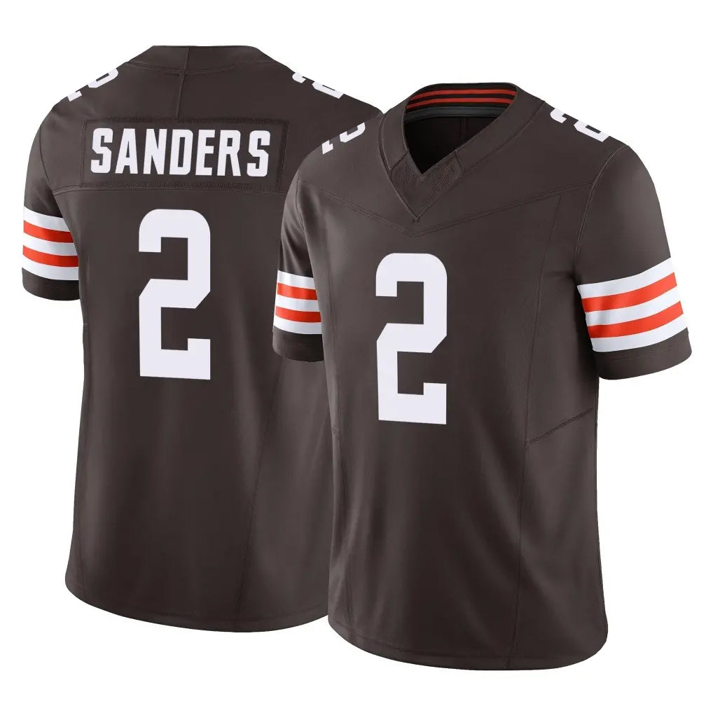 tocy C.Browns #2 Shedeur Sanders Player Brown Vapor F.U.S.E. Limited Home Game Stitched Jerseys