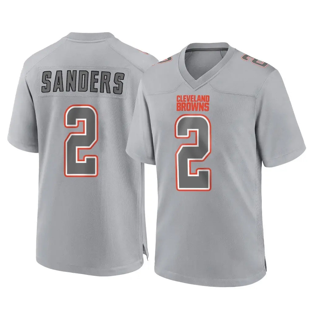 tocy C.Browns #2 Shedeur Sanders Player Gray Atmosphere Fashion Game Stitched Jerseys