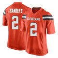 tocy C.Browns #2 Shedeur Sanders Player Orange Home Game Stitched Jerseys