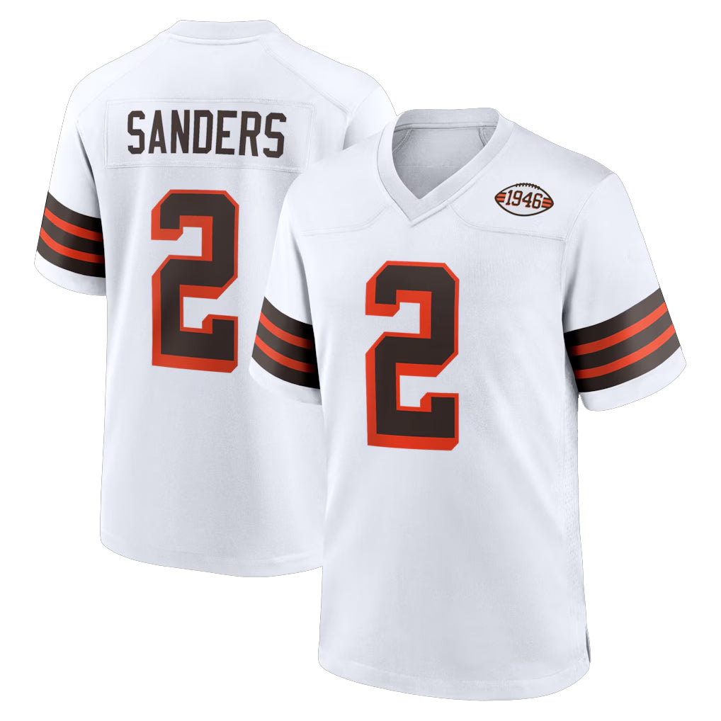 tocy C.Browns #2 Shedeur Sanders Player White Alternate Home Game Stitched Jerseys