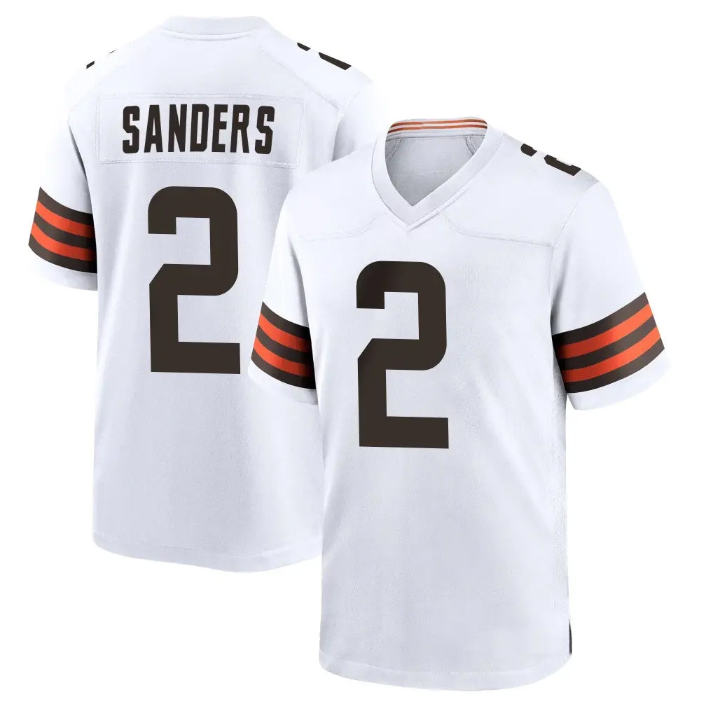 tocy C.Browns #2 Shedeur Sanders Player White Home Game Stitched Jerseys