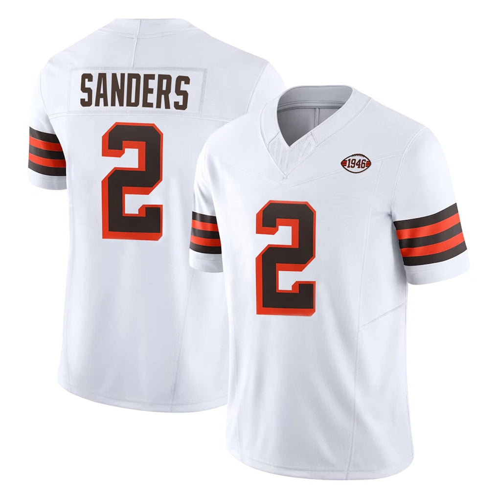 tocy C.Browns #2 Shedeur Sanders Player White Limited Vapor F.U.S.E. Alternate Game Stitched Jerseys