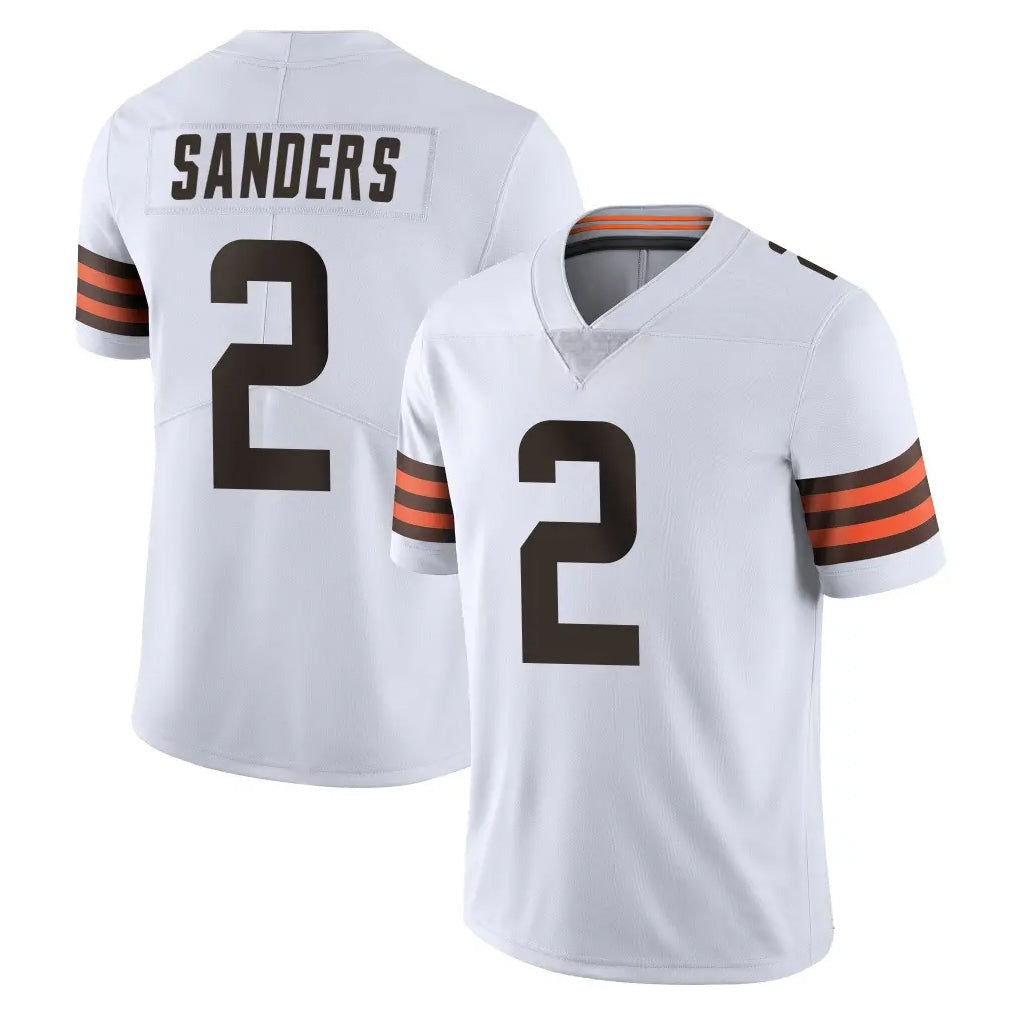 tocy C.Browns #2 Shedeur Sanders Player White Vapor Untouchable Limited Home Game Stitched Jerseys