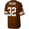 tocy C.Browns #32 Jim Brown Mitchell & Ness Brown Big & Tall Retired Player Replica Stitched Jerseys