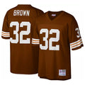 tocy C.Browns #32 Jim Brown Player Brown Mitchell & Ness 1963 Throwback Stitched Jerseys