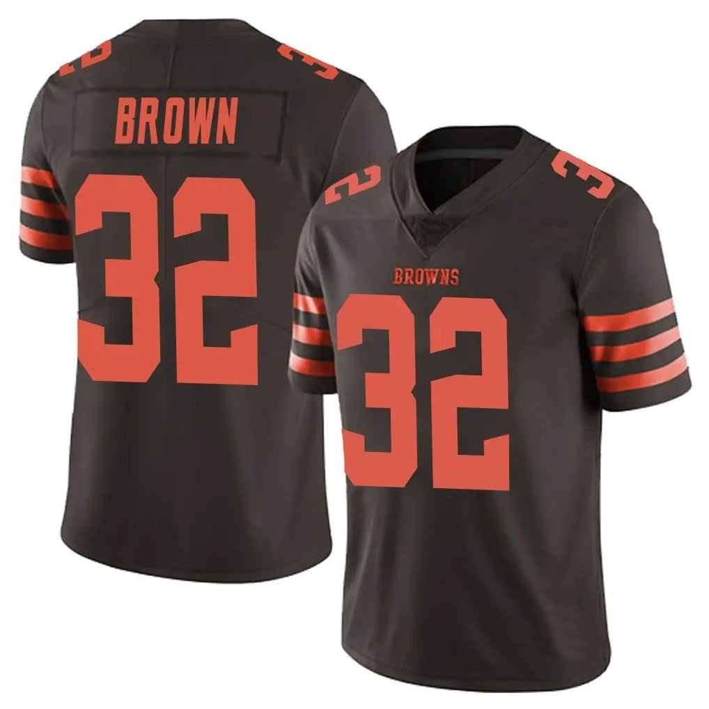 tocy C.Browns #32 Jim Brown Player Browns Color Rush Limited Home Game Stitched Jerseys