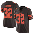 tocy C.Browns #32 Jim Brown Player Browns Color Rush Limited Home Game Stitched Jerseys