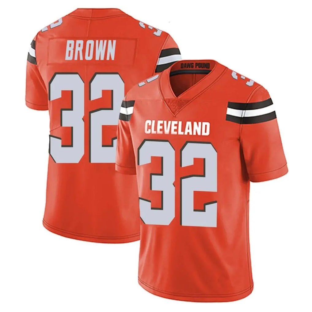 tocy C.Browns #32 Jim Brown Player Orange Alternate Vapor Untouchable Limited Home Game Stitched Jerseys