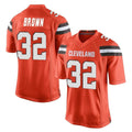 tocy C.Browns #32 Jim Brown Player Orange Vapor Limited Home Game Stitched Jerseys