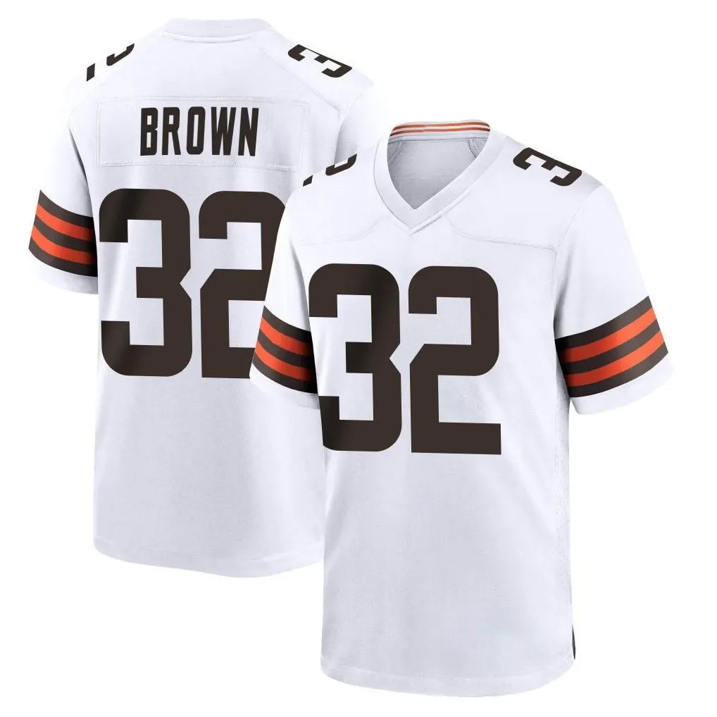 tocy C.Browns #32 Jim Brown Player White Home Game Stitched Jerseys