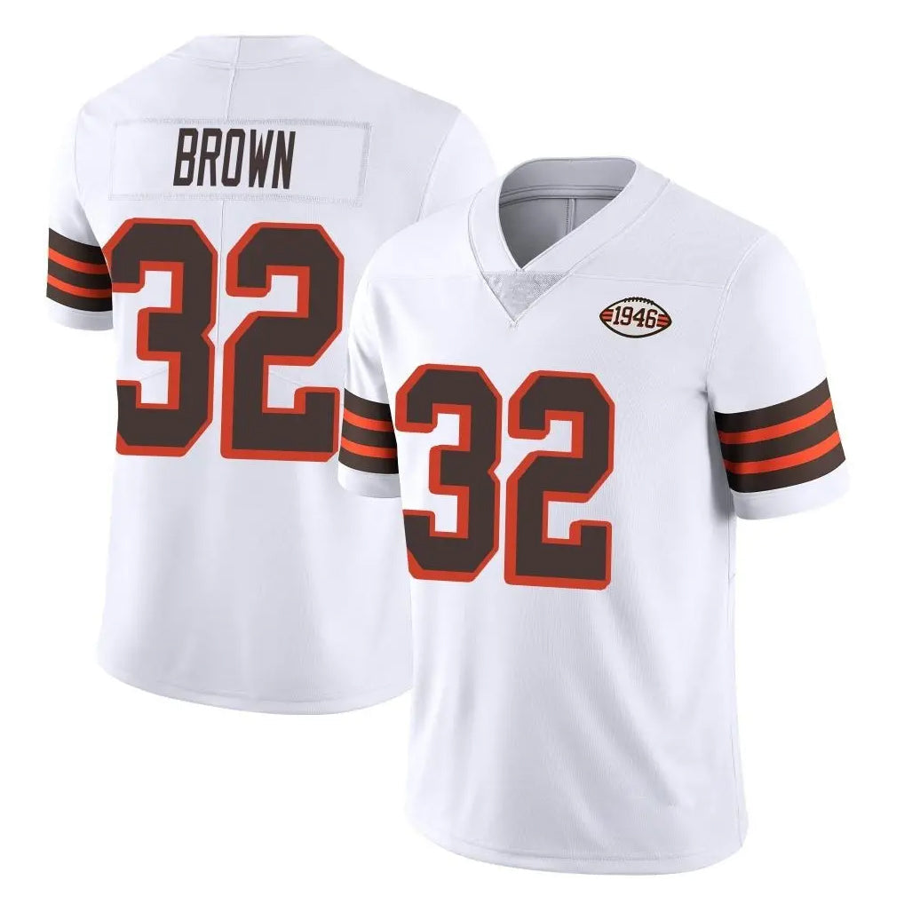 tocy C.Browns #32 Jim Brown Player White Limited  Vapor 1946 Collection Alternate Game Stitched Jerseys