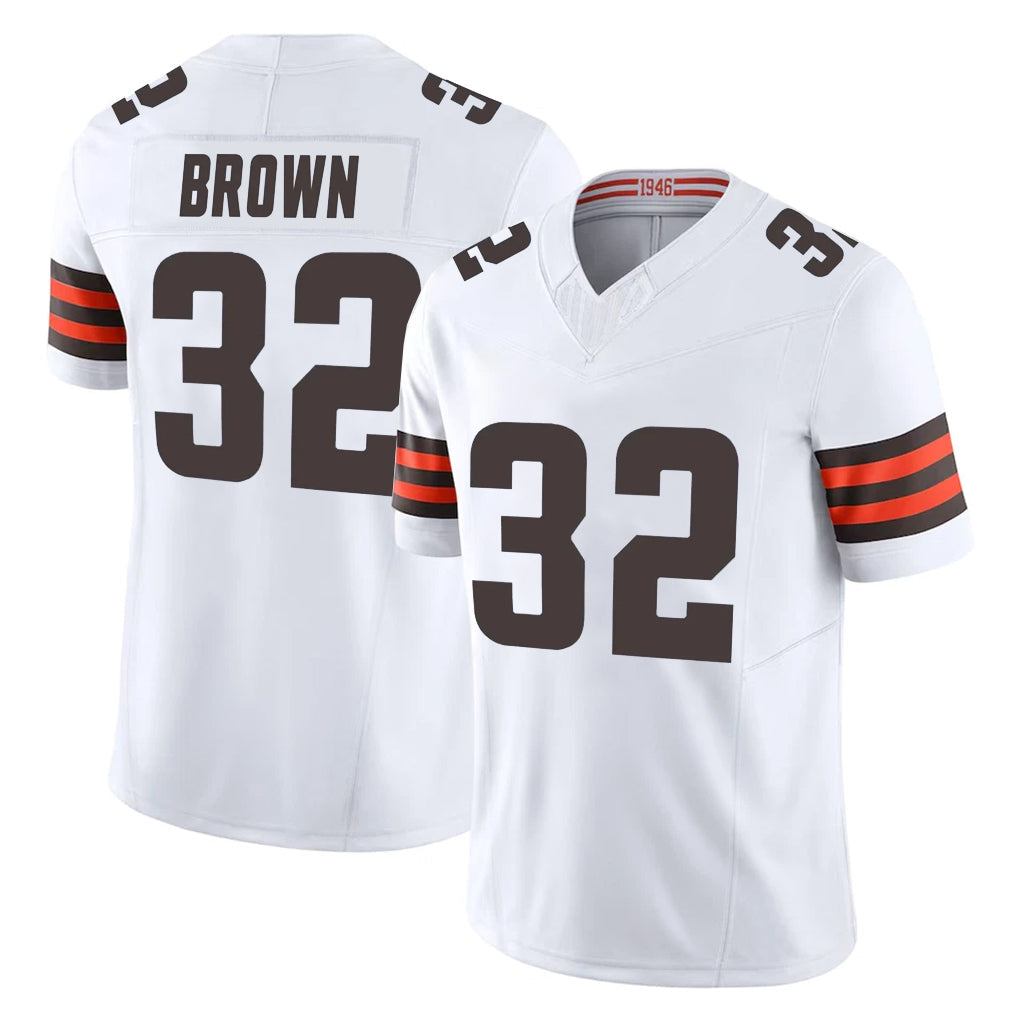 tocy C.Browns #32 Jim Brown Player White Vapor F.U.S.E. Limited Home Game Stitched Jerseys