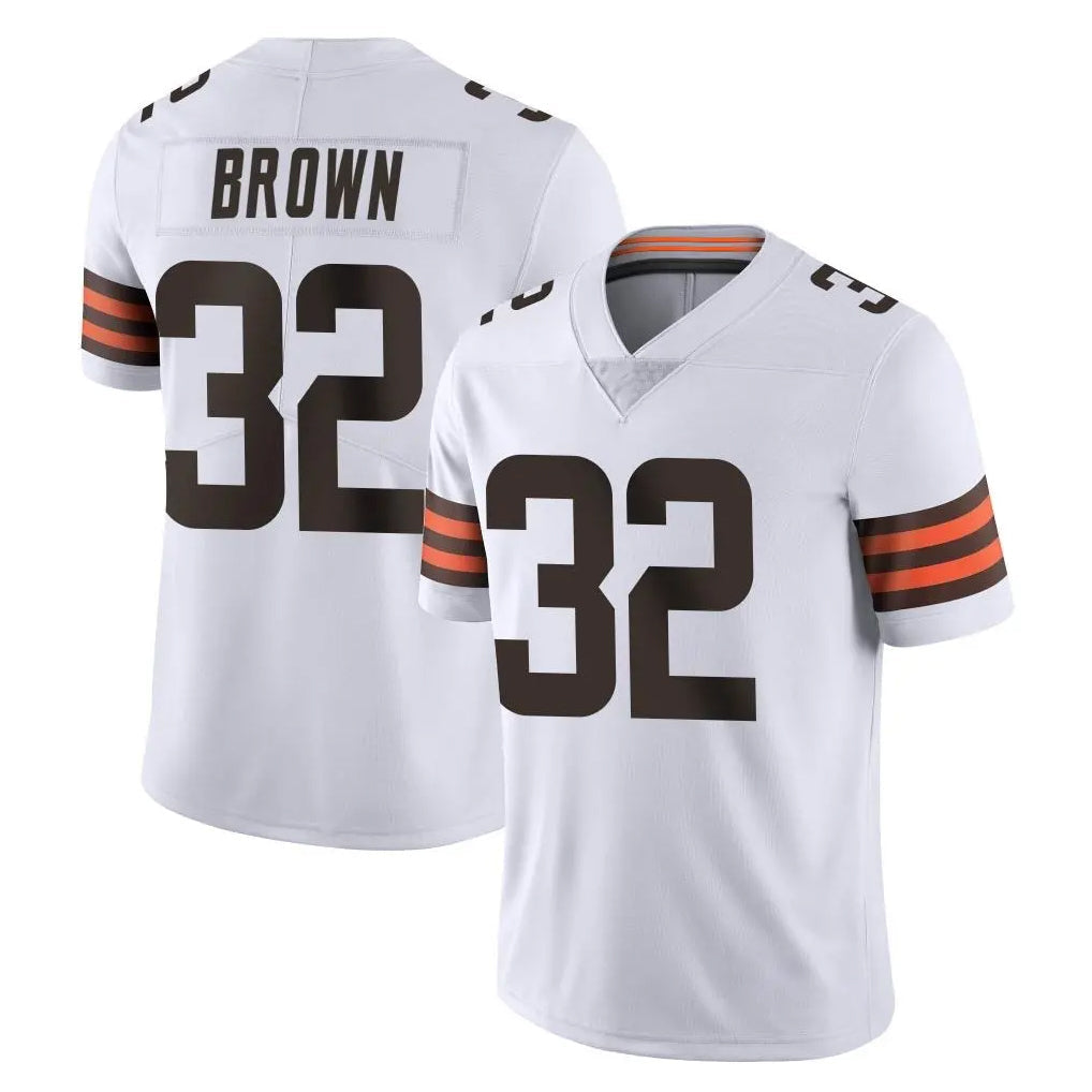 tocy C.Browns #32 Jim Brown Player White Vapor Untouchable Limited Home Game Stitched Jerseys