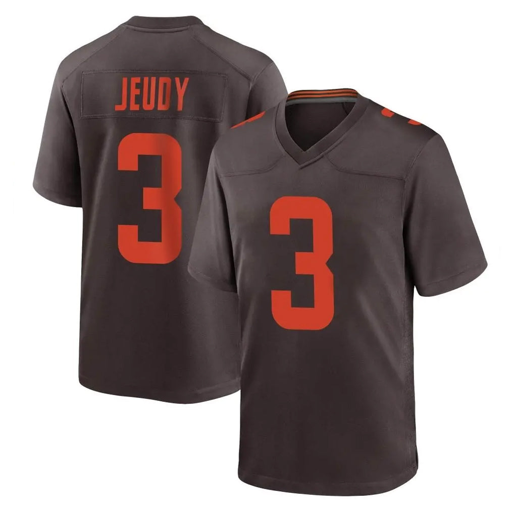 tocy C.Browns #3 Jerry Jeudy Player Brown Alternate Home Game Stitched Jerseys
