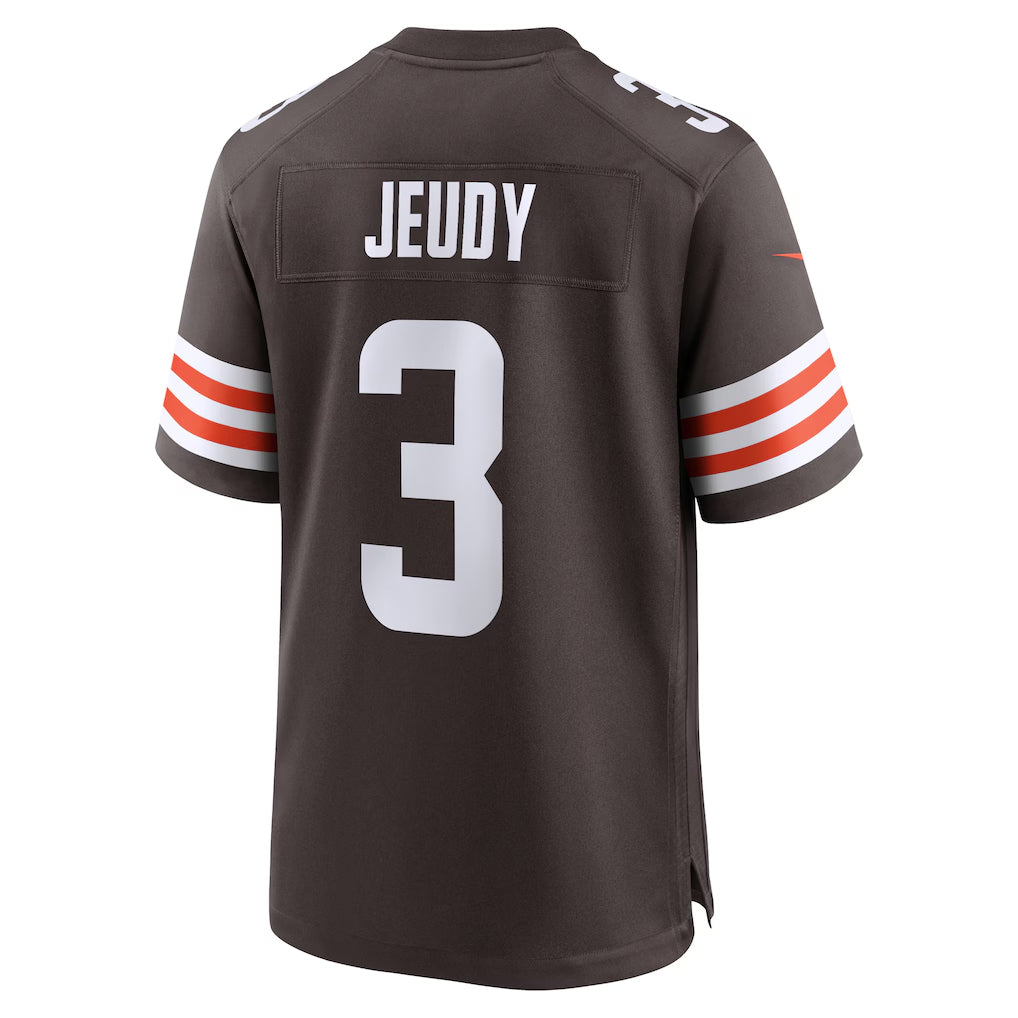 tocyC.Browns #3 Jerry Jeudy Player Brown Home Game Stitched Jerseys