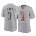 tocy C.Browns #3 Jerry Jeudy Player Gray Atmosphere Fashion Game Stitched Jerseys