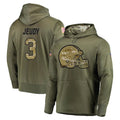 tocy C.Browns #3 Jerry Jeudy Player Olive Salute to Service Pullover Hoodies Home Game Stitched Jerseys