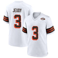 tocyC.Browns #3 Jerry Jeudy Player White Alternate Home Game Stitched Jerseys