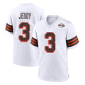 tocy C.Browns #3 Jerry Jeudy Player White Alternate Home Game Stitched Jerseys