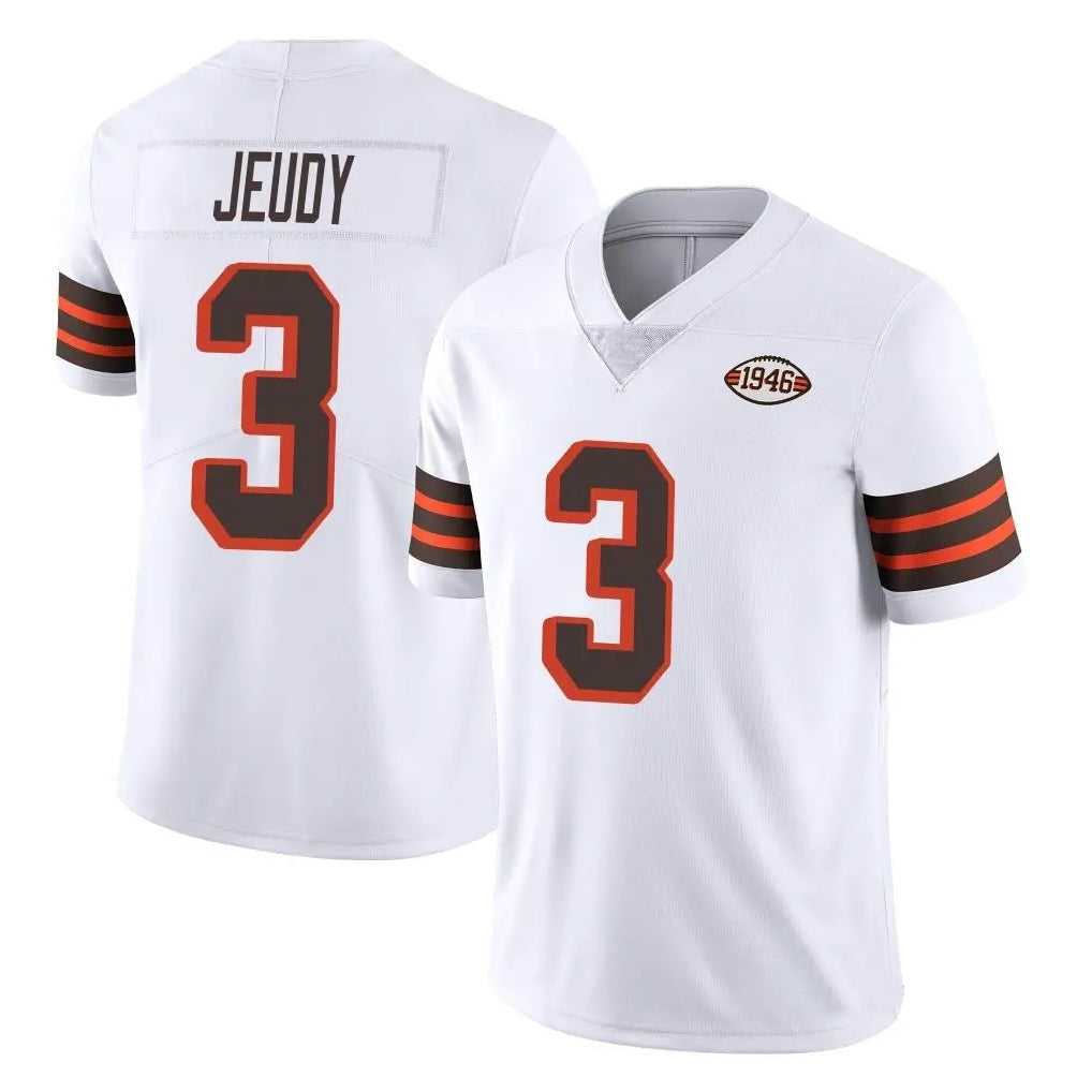 tocy C.Browns #3 Jerry Jeudy Player White Limited  Vapor 1946 Collection Alternate Game Stitched Jerseys