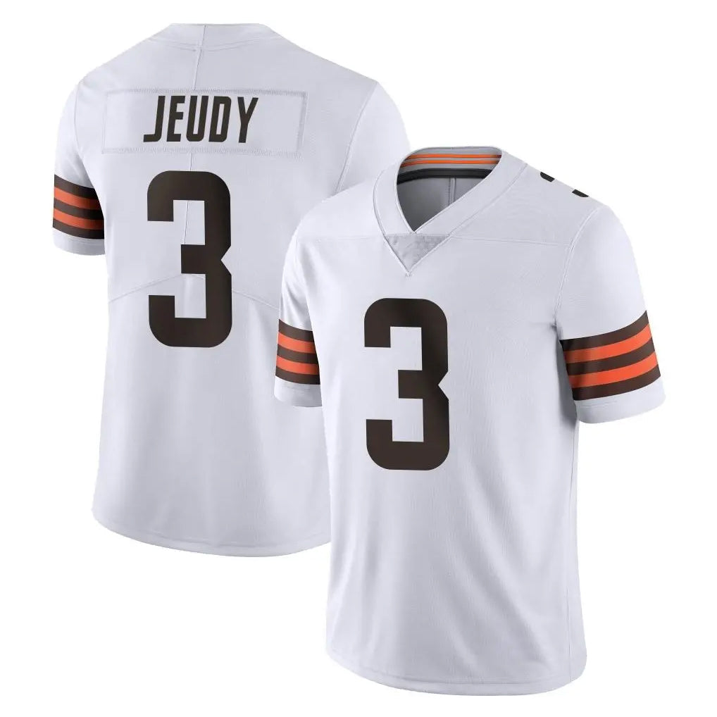 tocy C.Browns #3 Jerry Jeudy Player White Vapor Untouchable Limited Home Game Stitched Jerseys