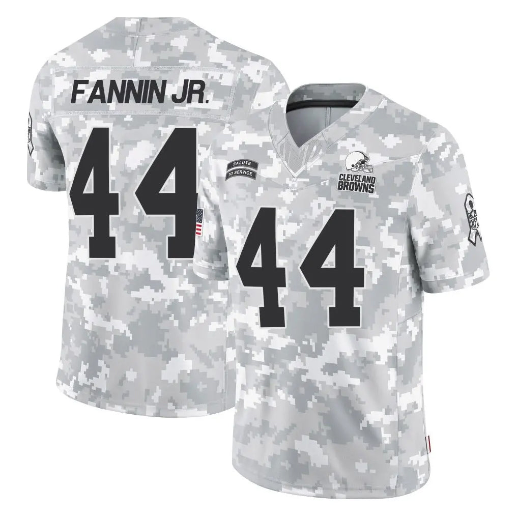 tocy C.Browns #44 Harold Fannin Jr. Player Arctic Camo Salute to Service Limited Home Game Stitched Jerseys