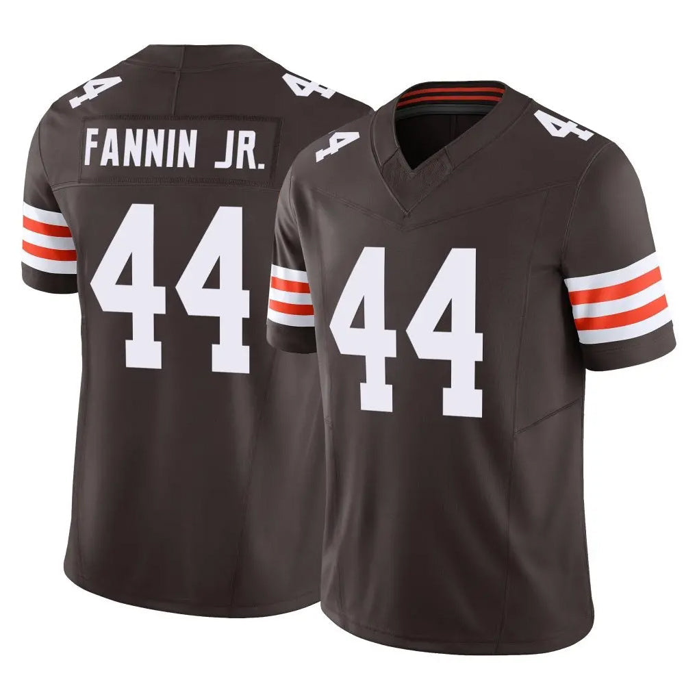 tocy C.Browns #44 Harold Fannin Jr. Player Brown Vapor F.U.S.E. Limited Home Game Stitched Jerseys